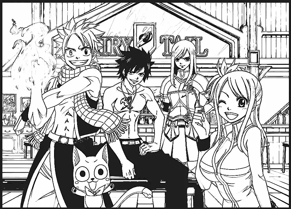 Fairy Tail Coloring Pages 9