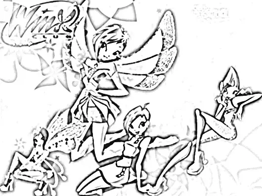 Winx Club Coloring Pages 1